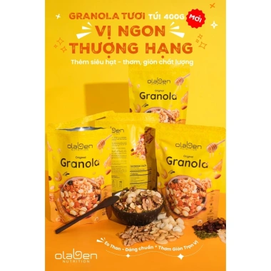 [CHÍNH HÃNG] OLABEN PREMIUM GRANOLA 400g - Ngũ cốc ăn kiêng giảm cân, vị truyền thống, giảm 20% 7