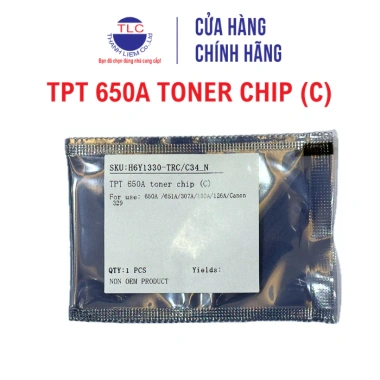 Chip mực TPT 650A 4 màu – Tương thích HP 126A,131A,305A,651A,312A,507A & Canon 322,329, Giá 25.000₫ (giá gốc 32.500) 5 Chip mực TPT 650A 4 màu – Tương thích HP 126A,131A,305A,651A,312A,507A & Canon 322,329, Giá 25.000₫ (giá gốc 32.500) 5