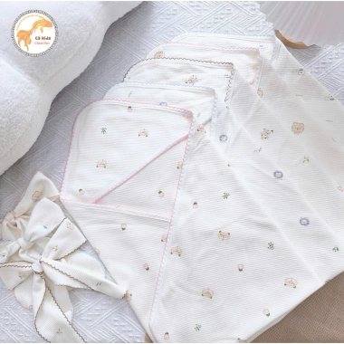 Choàng ủm cotton mềm mại, thoáng mát, thấm hút mồ hôi cho bé - Giá ưu đãi 130.500₫ 7 Choàng ủm cotton mềm mại, thoáng mát, thấm hút mồ hôi cho bé - Giá ưu đãi 130.500₫ 7