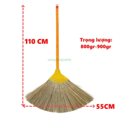 Chổi chít, chổi đót quét nhà, cầm gỗ móc treo, sạch bụi 98%, nhập khẩu 25.000đ