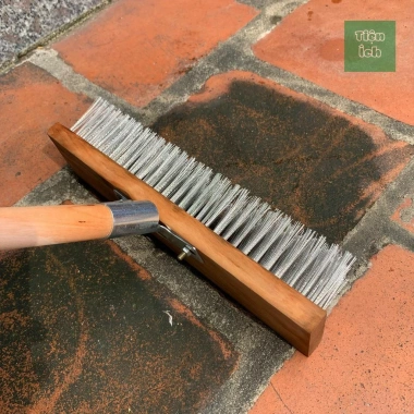 Chổi cọ chà rêu đa kích thước 20-50cm, tay cầm 115cm, bọc nilon - Vệ sinh sân, xóa bám lâu năm - 49.000đ 5