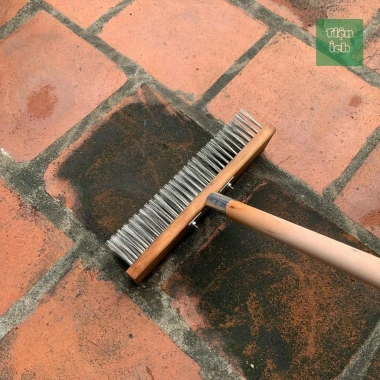 Chổi cọ chà rêu đa kích thước 20-50cm, tay cầm 115cm, bọc nilon - Vệ sinh sân, xóa bám lâu năm - 49.000đ 6