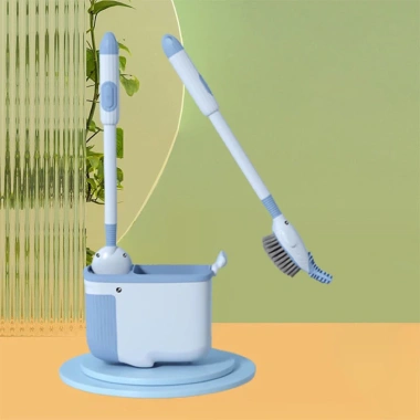 Chổi Cọ Rửa Bồn Cầu Hình Cá Heo, Khay Đựng, Gắn Tường, Bàn Chải Vệ Sinh - Giá ưu đãi 63.000 VND