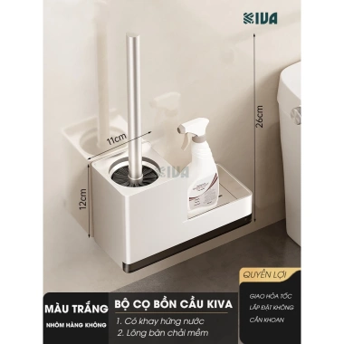 Chổi cọ toilet KIVA nhôm hàng không không gỉ sét Giá 176.000đ giảm 20% 9