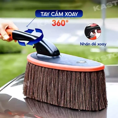 Chổi lau bụi ô tô Kaston xoay 360 độ sợi bông phủ sáp kèm hộp đựng Giá chỉ 365.000₫