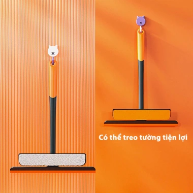 Chổi Lau Kính 3in1 Cao Cấp - Gạt Nước, Chà Rửa Siêu Sạch, Xoay 360 độ Nhựa ABS Màu Cam - Giá 34.199đ
