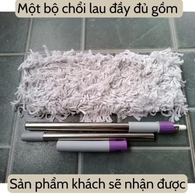 Chổi lau nhà công nghiệp 50-66cm inox xoay 360° - Lau khô nhanh sạch, chỉ 190k