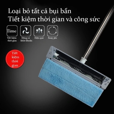 Chổi lau nhà đa năng 3 trong 1 xoay 360 hút bụi tự động, lau quét, bảo hành 12 tháng - Giá 455.000đ