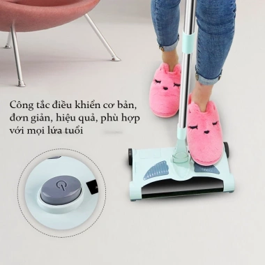 Chổi lau nhà đa năng 3 trong 1 xoay 360 hút bụi tự động, lau quét, bảo hành 12 tháng - Giá 455.000đ