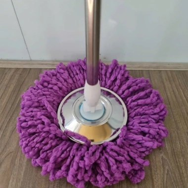 Chổi lau nhà đầu tròn inox cứng cáp, bàn xoay 360 độ, giá 60.000 VNĐ, tiết kiệm