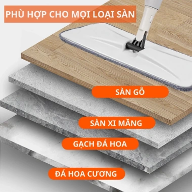 Chổi Lau Nhà Phun Sương Xoay 360° - Cây Lau Nhà Thông Minh Giá 36.000đ