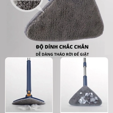 Chổi Lau Nhà Tam Giác Đa Năng Tự Vắt Xoay 360 độ - Lau Sàn Trần Kính Thông Minh Giá Ưu Đãi 58.905₫