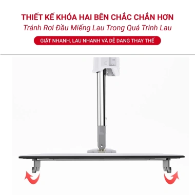Chổi Lau Nhà Thông Minh V1-42 360 độ Bàn Lau To 42cm Đầu Gạt Bụi, Giá 159.000 VND