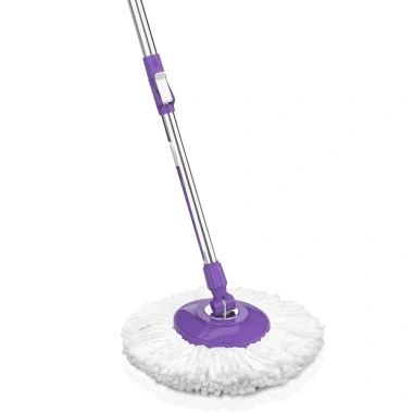 Chổi Lau Nhà Tím Xoay 360° Tiện Lợi, Bông Lau Thâm Hút, Thay Thế, Giá 18.000đ