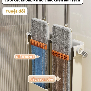 Chổi Lau Nhà Tự Vắt 360 độ Siêu Mỏng 4 Hệ Thống kèm Thùng Giặt & 2 Khăn Lau 40cm 4 Chổi Lau Nhà Tự Vắt 360 độ Siêu Mỏng 4 Hệ Thống kèm Thùng Giặt & 2 Khăn Lau 40cm 4