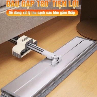 Chổi lau nhà tự vắt đa năng nhôm cao cấp 40cm UFORU 2 trong 1, tay cầm vắt nước siêu sạch - UF781