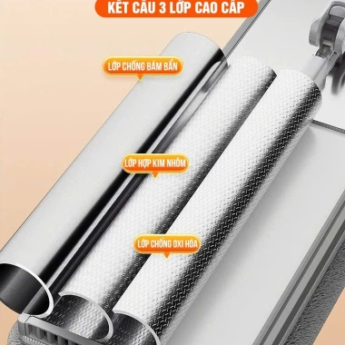 Chổi lau nhà tự vắt đa năng nhôm cao cấp 40cm UFORU 2 trong 1, tay cầm vắt nước siêu sạch - UF781