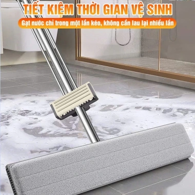 Chổi lau nhà tự vắt đa năng nhôm cao cấp 40cm UFORU 2 trong 1, tay cầm vắt nước siêu sạch - UF781