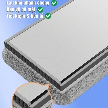 Chổi lau nhà tự vắt đa năng nhôm cao cấp 40cm UFORU 2 trong 1, tay cầm vắt nước siêu sạch - UF781