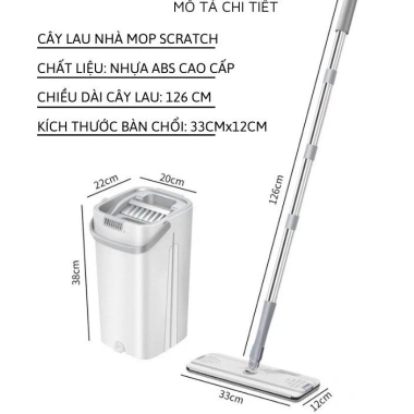 Chổi Lau Nhà Tự Vắt Xoay 360° Tách Nước - Bộ 2 Chổi 8 Bông Lau Thùng - Giá 200.000₫ 4 Chổi Lau Nhà Tự Vắt Xoay 360° Tách Nước - Bộ 2 Chổi 8 Bông Lau Thùng - Giá 200.000₫ 4
