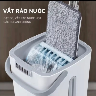 Chổi Lau Nhà Tự Vắt Xoay 360° Tách Nước - Bộ 2 Chổi 8 Bông Lau Thùng - Giá 200.000₫