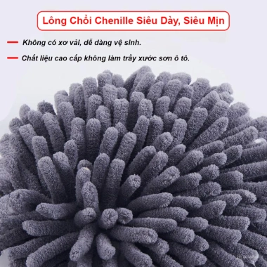 Chổi Lau Rửa Xe Ô Tô 2 Đầu Xoay 360 độ 3 Nấc Kéo Dài Tiện Lợi Bền Đẹp Giá 119k