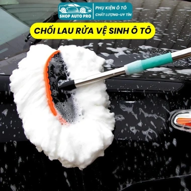 Chổi lau xe ô tô dài tiện dụng lông mềm – làm sạch thân và nóc xe, giá 38.000₫