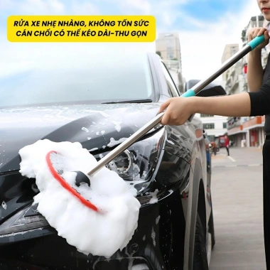 Chổi lau xe ô tô dài tiện dụng lông mềm – làm sạch thân và nóc xe, giá 38.000₫ 2 Chổi lau xe ô tô dài tiện dụng lông mềm – làm sạch thân và nóc xe, giá 38.000₫ 2