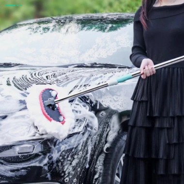Chổi lau xe ô tô dài tiện dụng lông mềm – làm sạch thân và nóc xe, giá 38.000₫