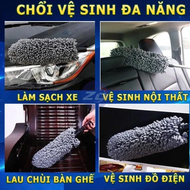 Chổi quét bụi nội thất ô tô chuyên dụng, tròn-dẹt, lau xe hơi, tải, sofa – 69.000₫ 3