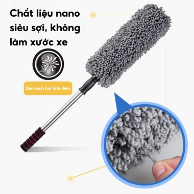 Chổi Quét Bụi Ô Tô Lông Mềm Cán Dài Dụng Cụ Vệ Sinh Nội Thất Xe Hơi - 65.000₫ 7