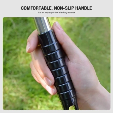 Chổi Quét Lá và Cây Cào Cỏ Hợp Kim Nhôm 15 Răng, Tay Cầm Chống Trượt - Giá 105.000đ