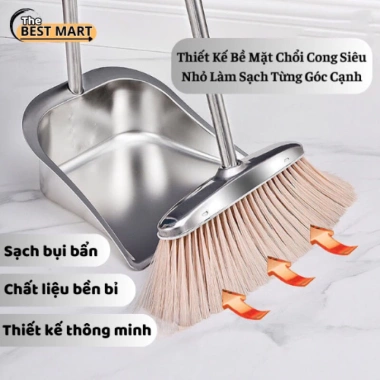 Chổi quét nhà thông minh kèm hót rác inox Thiết kế thông minh, siêu bền, giá ưu đãi 150.000₫