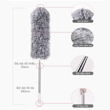 Chổi Quét Trần Gấp Gọn, Cây Lau Bụi Thông Minh, Vệ Sinh Nhà Dễ Dàng, Giá Ưu Đãi 35.000₫
