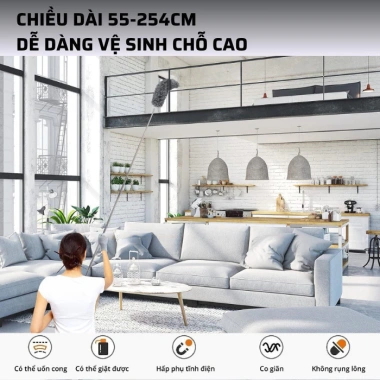 Chổi Quét Trần Nhà Gấp Gọn DIPOLAR Cán Inox 2,4m Xoay 360 Mạng Nhện - 49.000đ 2