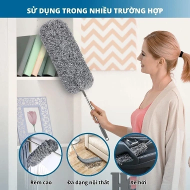 Chổi Quét Trần Nhà Gấp Gọn DIPOLAR Cán Inox 2,4m Xoay 360 Mạng Nhện - 49.000đ 4