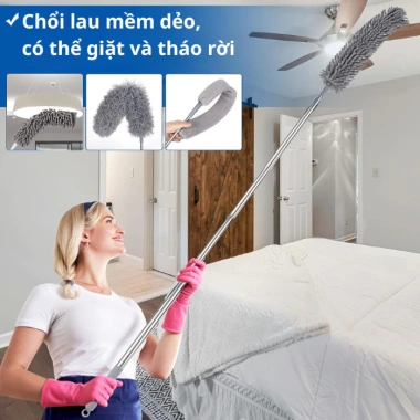 Chổi Quét Trần Nhà Gấp Gọn DIPOLAR Cán Inox 2,4m Xoay 360 Mạng Nhện - 49.000đ 5