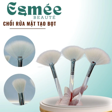 Chổi rửa mặt ESMEE BEAUTE tạo bọt len lông cừu cao cấp phong cách Hàn Quốc giá 30.000đ