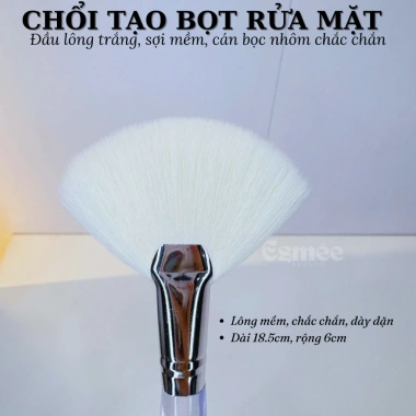 Chổi rửa mặt ESMEE BEAUTE tạo bọt len lông cừu cao cấp phong cách Hàn Quốc giá 30.000đ