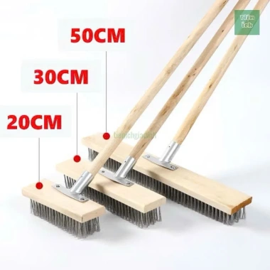 Chổi sắt chà rong rêu, có tay cầm - Vệ sinh sân vườn, bể bơi, Giá 50.000đ
