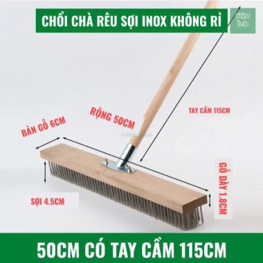 Chổi sắt chà rong rêu kích 20-30-50cm không tay cầm loại bám bẩn bể bơi 45.000 VND