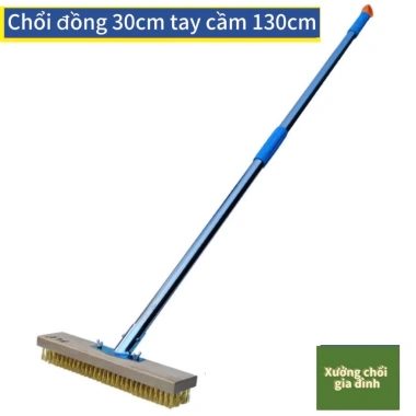 Chổi Sắt Mạ Đồng 130cm Tay Cầm Inox - Chà Sân, Vệ Sinh Rêu Bám Bẩn, Giá 45k 3 Chổi Sắt Mạ Đồng 130cm Tay Cầm Inox - Chà Sân, Vệ Sinh Rêu Bám Bẩn, Giá 45k 3