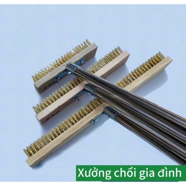 Chổi Sắt Mạ Đồng 130cm Tay Cầm Inox - Chà Sân, Vệ Sinh Rêu Bám Bẩn, Giá 45k 9 Chổi Sắt Mạ Đồng 130cm Tay Cầm Inox - Chà Sân, Vệ Sinh Rêu Bám Bẩn, Giá 45k 9