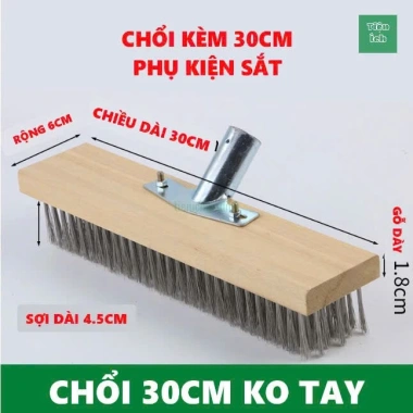 Chổi sợi thép không rỉ quét sân vườn, rêu 20-50cm, tay cầm dài 65cm, giá chỉ 39.500đ 7