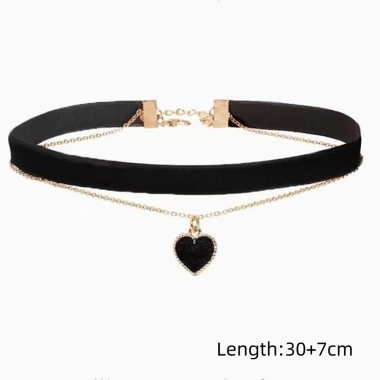 Choker Retro Nhung Đỏ Hình Trái Tim và Xương Đòn - Trang Sức Nữ Thời Trang Giá Khuyến Mãi 31.267đ