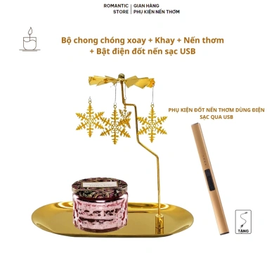Chong Chóng Xoay - Phụ Kiện Chăm Sóc Nến Thơm, Bộ Xoay Đốt Nến Trang Trí Quà Tặng Sinh Nhật Lễ Tết 79.000₫