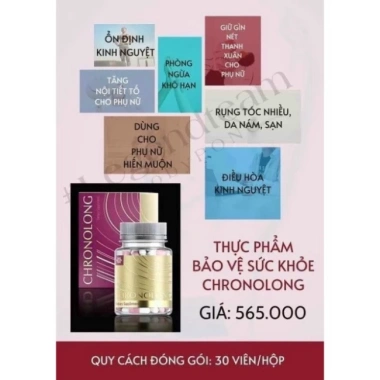 Chronolong Siberian Wellness – Tăng vòng 1, Da đẹp, Mờ nám, Tăng nội tiết tố nữ, Chống lão hóa, Giá 470.000 VND