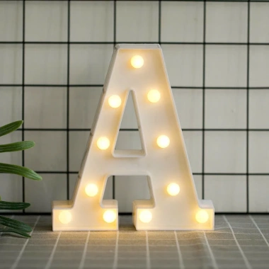 Chữ Cái Đèn Led 22cm - Trang Trí Sinh Nhật và Tiệc Cưới, Giá Giảm 39.5k