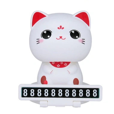 Chú Mèo Lucky Car Thần Tài Gật Đầu + Bảng Số Điện Thoại - Tài Lộc Xe, Taplo, Giá 85.000đ 3