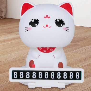 Chú Mèo Lucky Car Thần Tài Gật Đầu + Bảng Số Điện Thoại - Tài Lộc Xe, Taplo, Giá 85.000đ 4